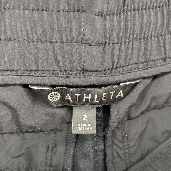 Athleta Beachside Bali Pull On Black Linen Shorts Size 2 - Picture 5 of 7